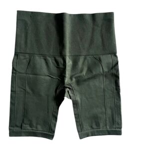 Homma Biker Shorts - Olive Green  Activewear - High Waisted Size Large